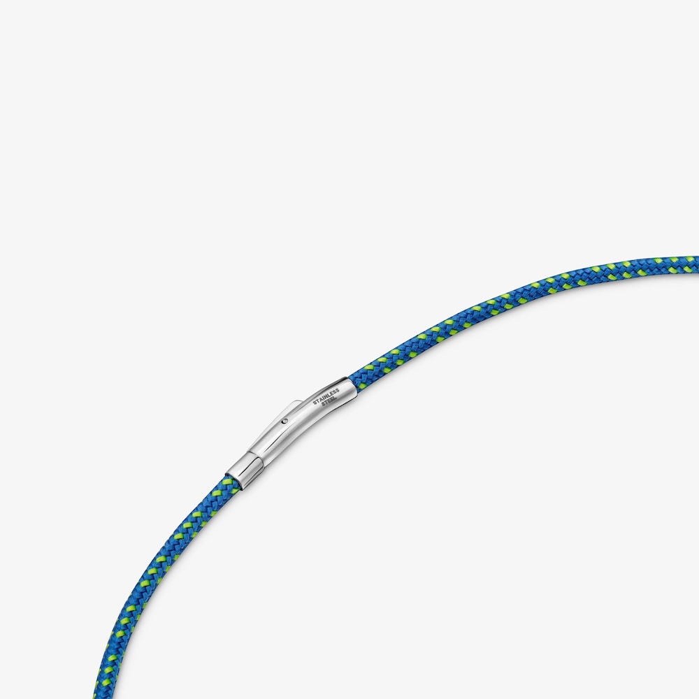 Collar con cord&oacute;n azul y acero TOUS Basics