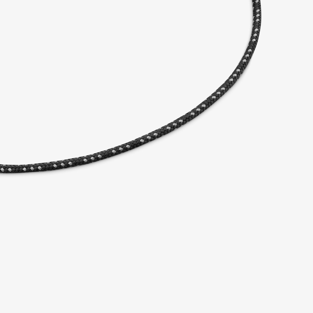 Collar con cord&oacute;n negro y acero TOUS Basics