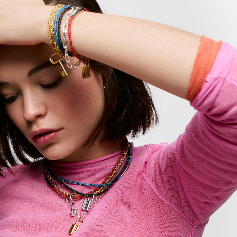 Collar con cord&oacute;n negro y acero TOUS Basics