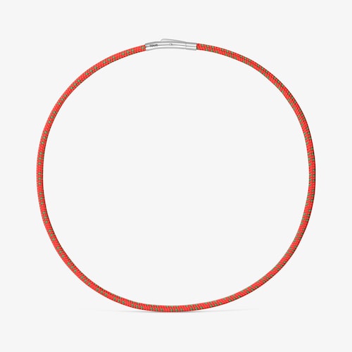 Collar con cord&oacute;n rojo y acero TOUS Basics