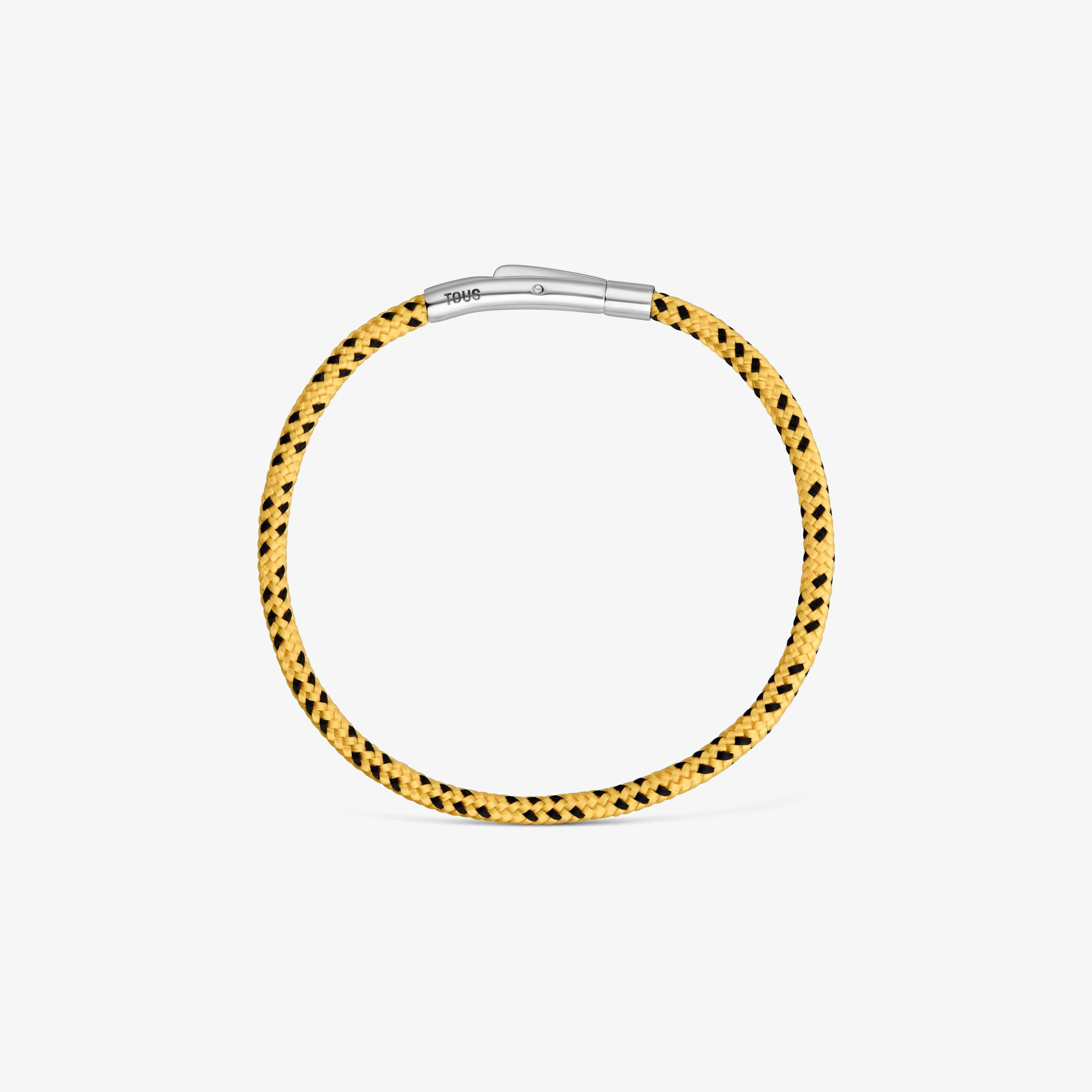 Bracelet with yellow cord and steel TOUS Basics