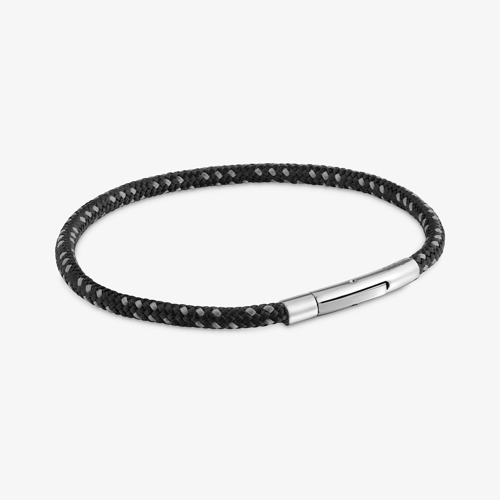 Pulsera con cord&oacute;n negro y acero TOUS Basics