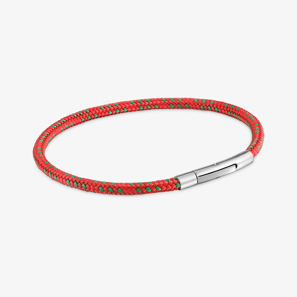 Pulsera con cord&oacute;n rojo y acero TOUS Basics