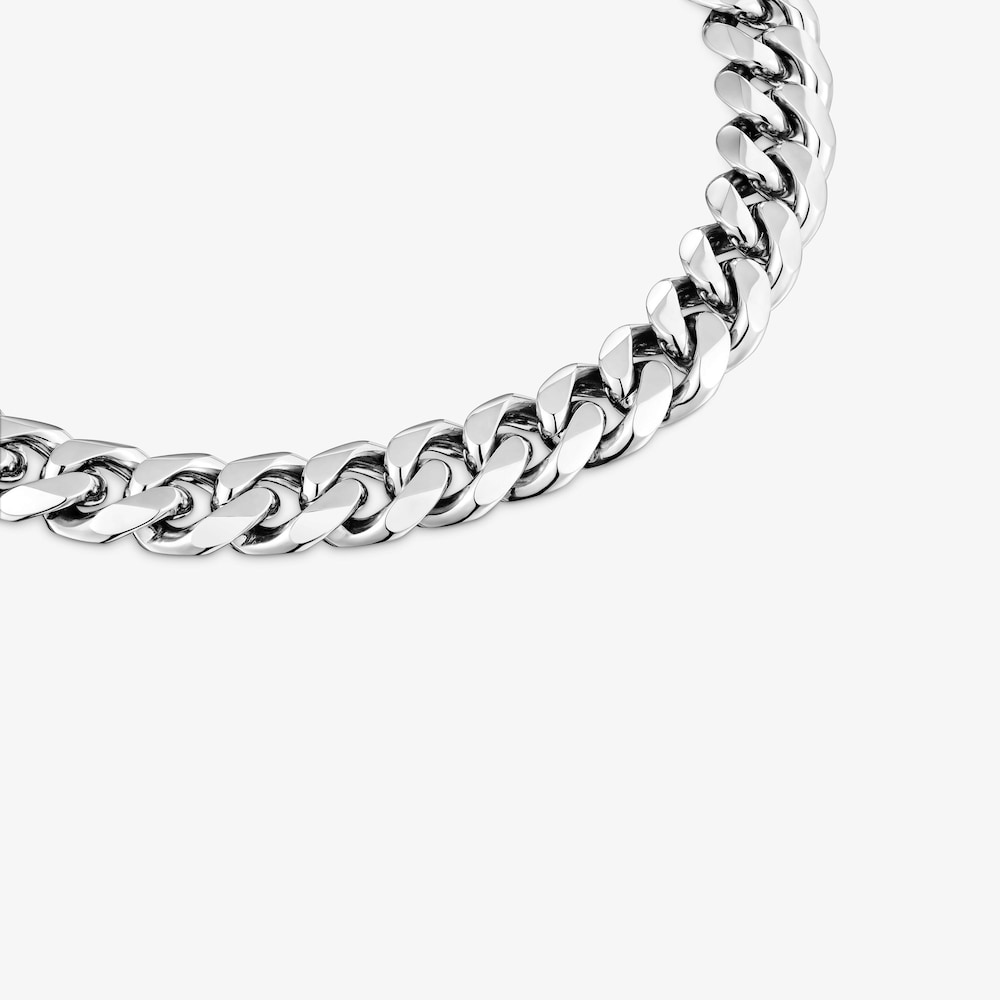 Ocelov&yacute; řet&iacute;zkov&yacute; n&aacute;hrdeln&iacute;k s&nbsp;ploch&yacute;mi čl&aacute;nky TOUS Basics