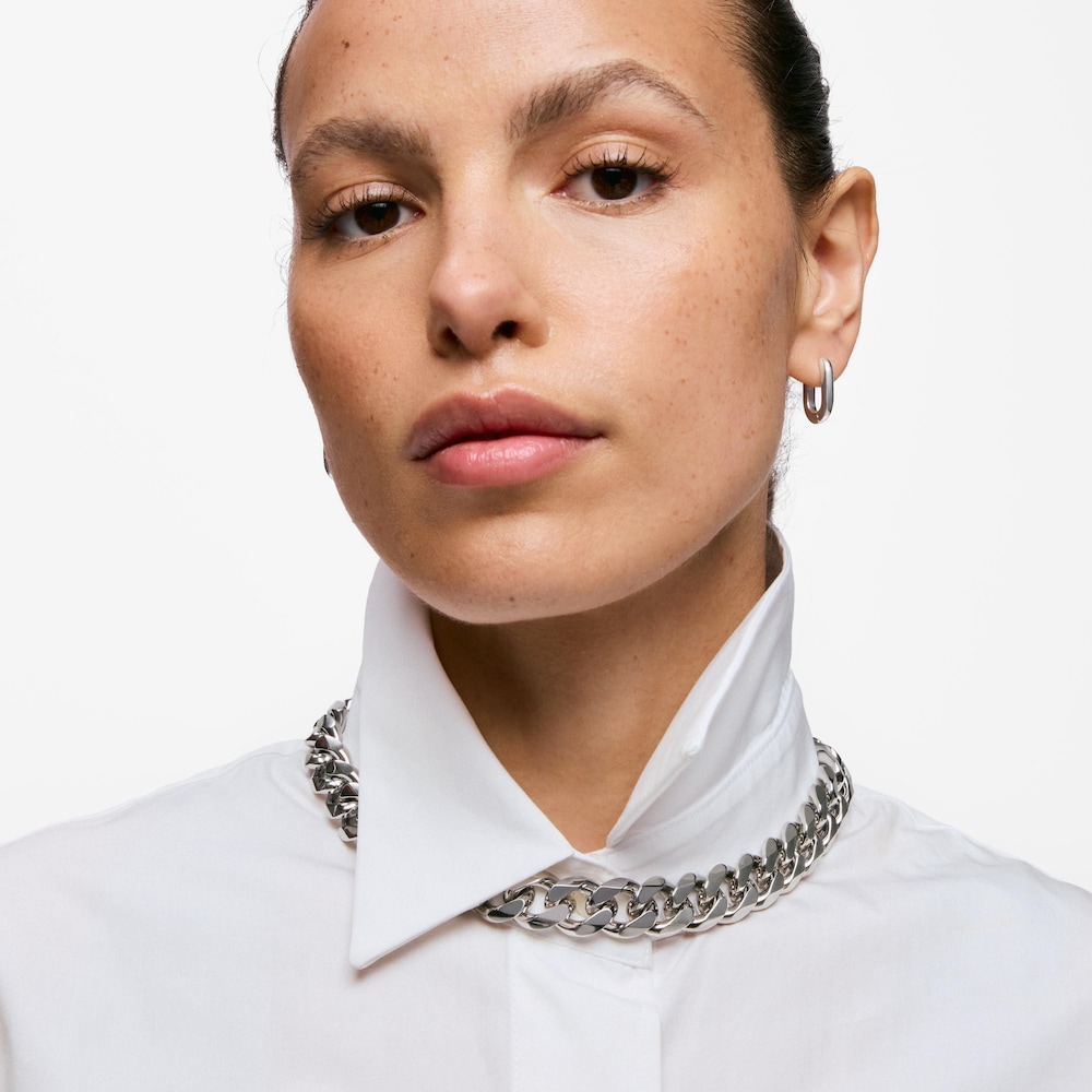 Ocelov&yacute; řet&iacute;zkov&yacute; n&aacute;hrdeln&iacute;k s&nbsp;ploch&yacute;mi čl&aacute;nky TOUS Basics