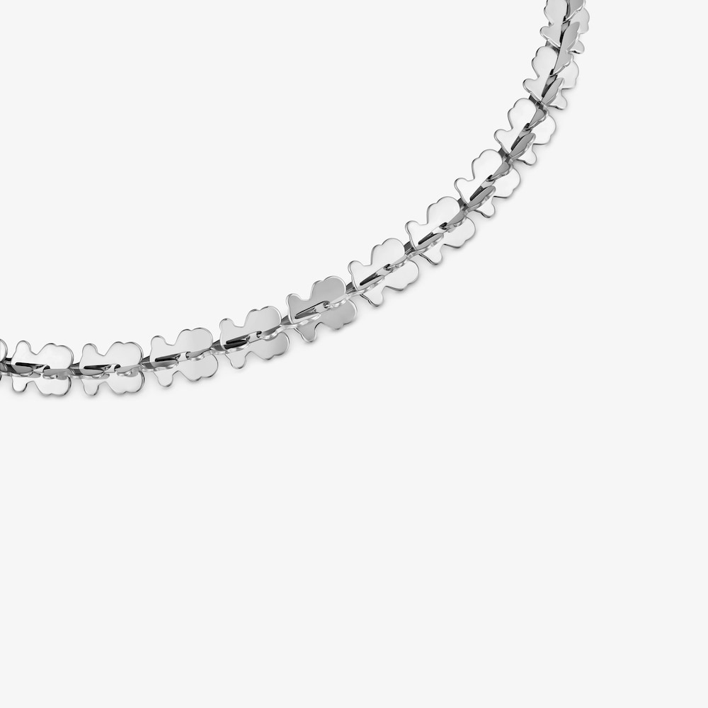 Collar corto de acero con motivos oso Carrusel