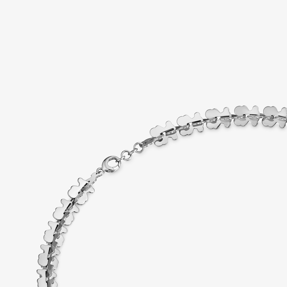 Collar corto de acero con motivos oso Carrusel