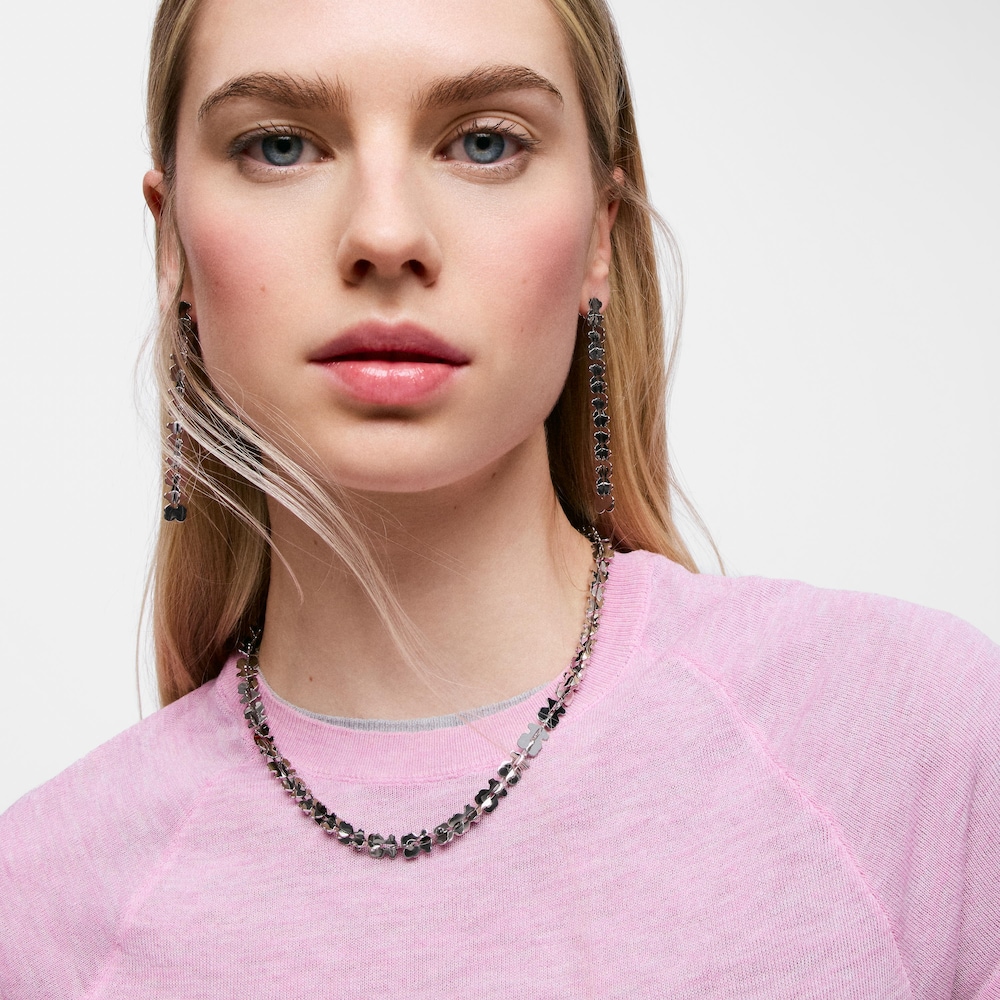 Collar corto de acero con motivos oso Carrusel