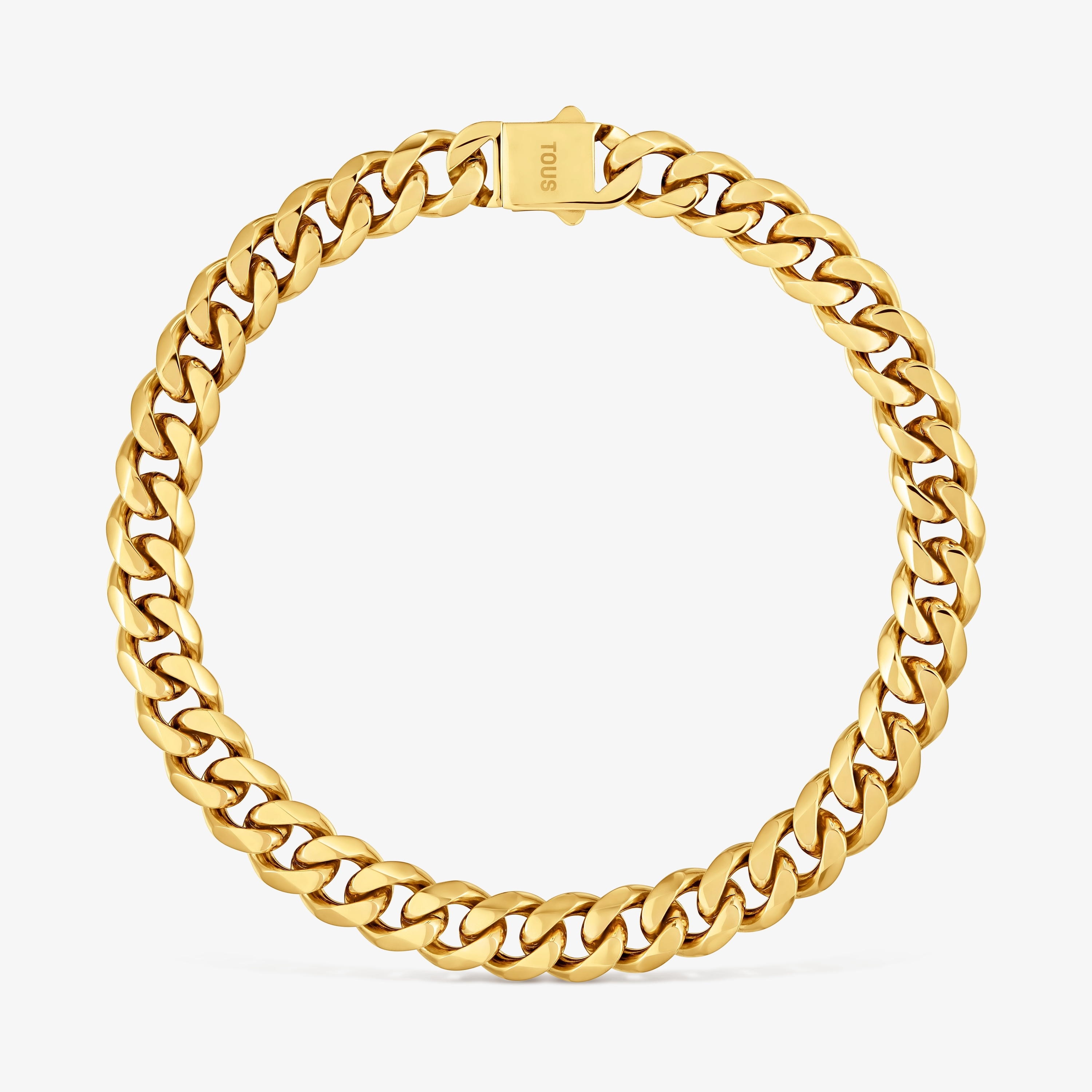 Gold-colored steel curb chain Necklace TOUS Basics