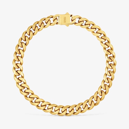 Collana a catena groumette in acciaio color oro TOUS Basics