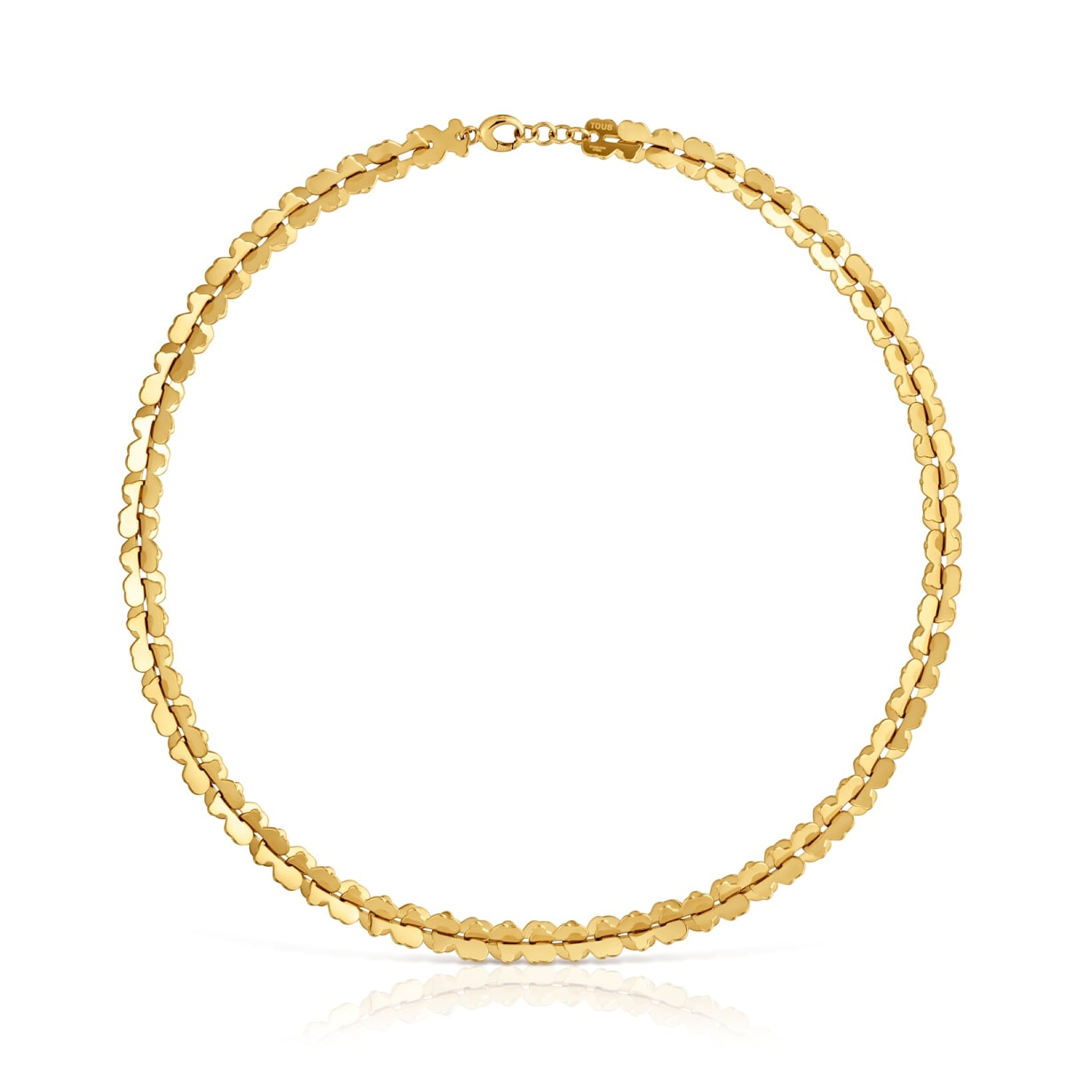 Tous - Collar Corto De Acero En Color Dorado Con Motivos Oso Carrusel - Dorado