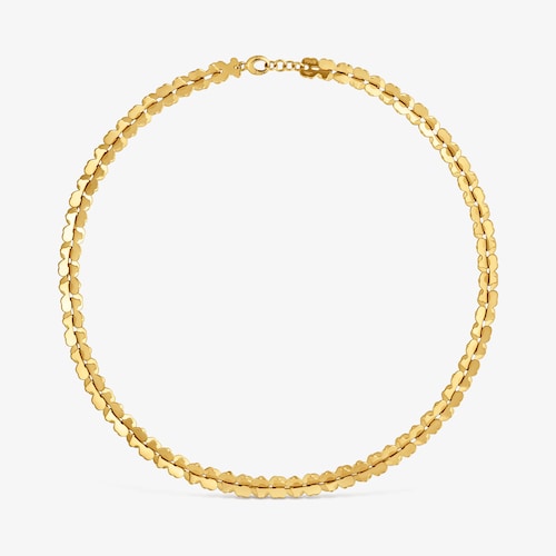 Collar corto de acero en color dorado con motivos oso Carrusel