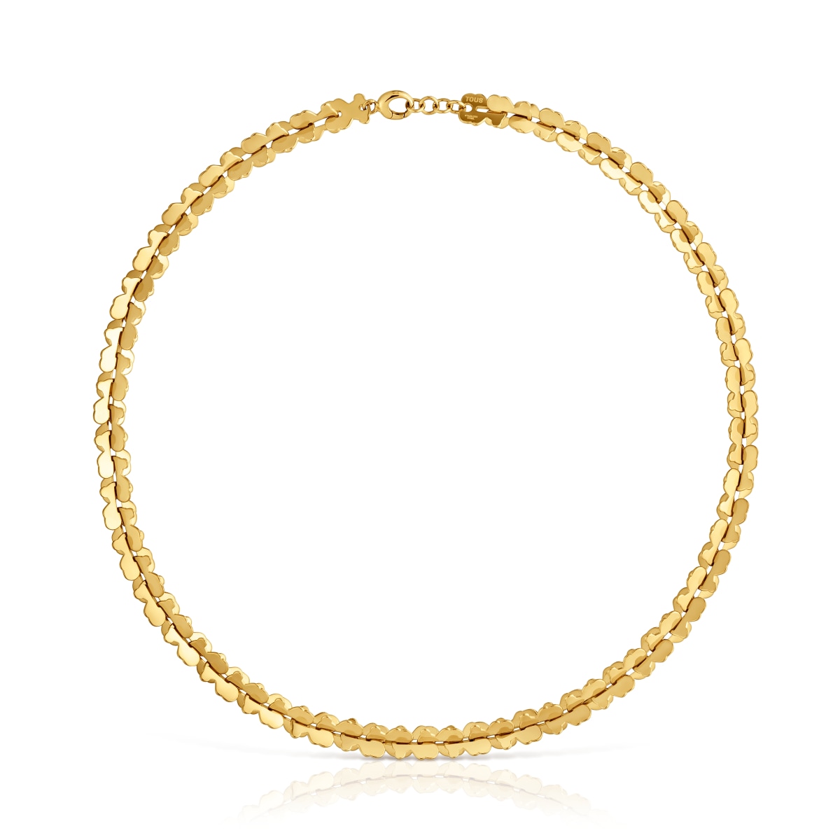 Tous - Collar Corto De Acero En Color Dorado Con Motivos Oso Carrusel - Dorado