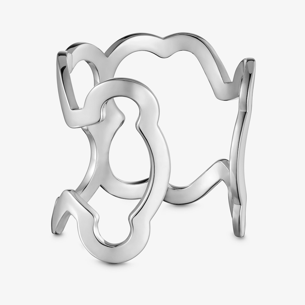 Pulsera esclava xl de acero con silueta oso Carrusel