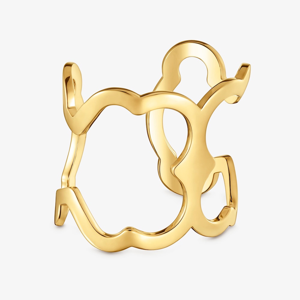 Pulsera esclava xl de acero en color dorado con silueta oso Carrusel