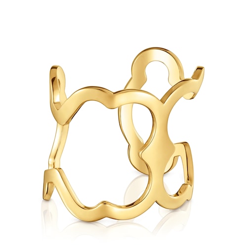 XL gold-colored steel Bangle with bear silhouette TOUS Carrusel