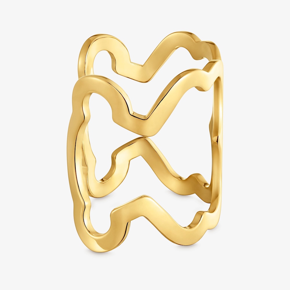 Pulsera esclava xl de acero en color dorado con silueta oso Carrusel