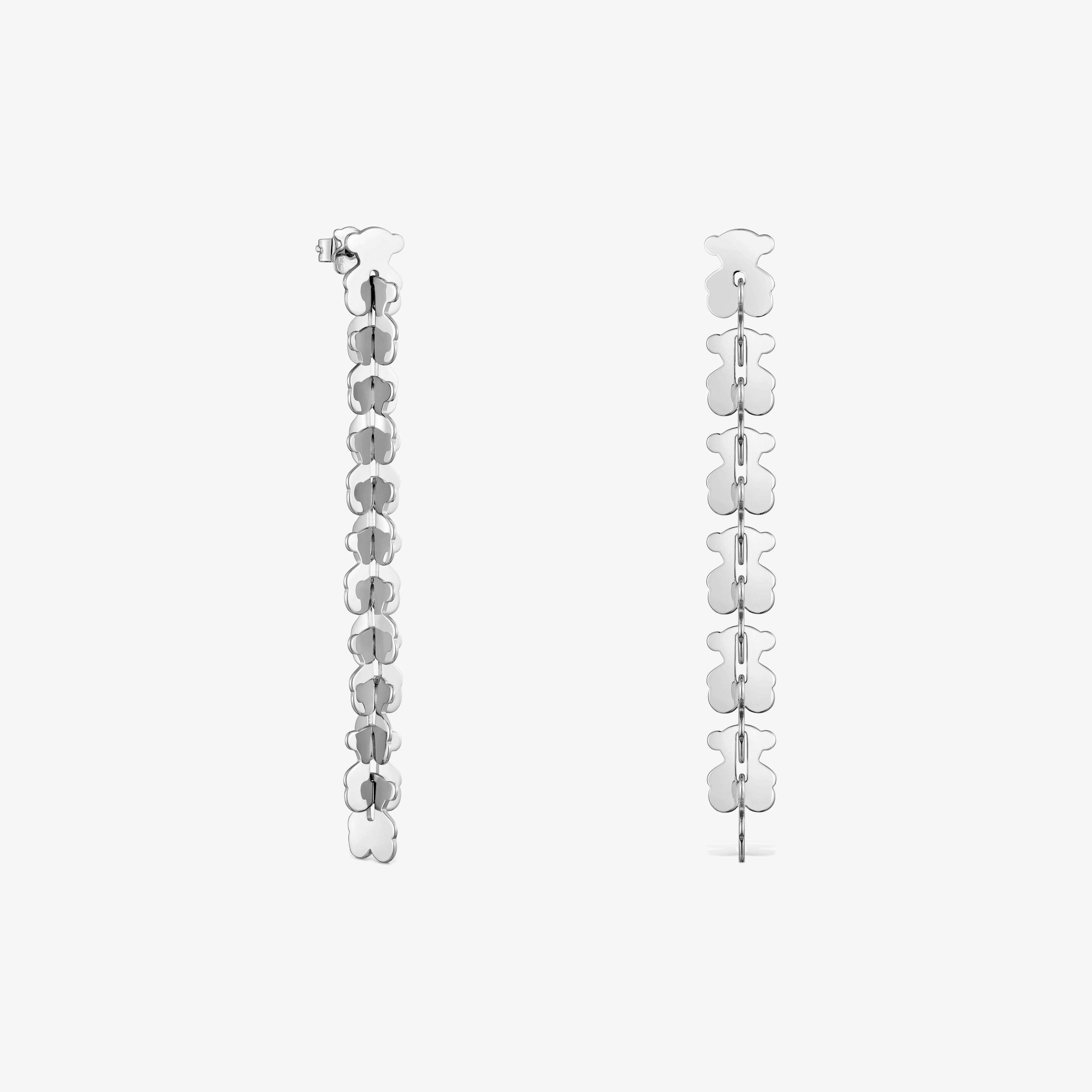 Long steel Earrings with bear motifs TOUS Carrusel