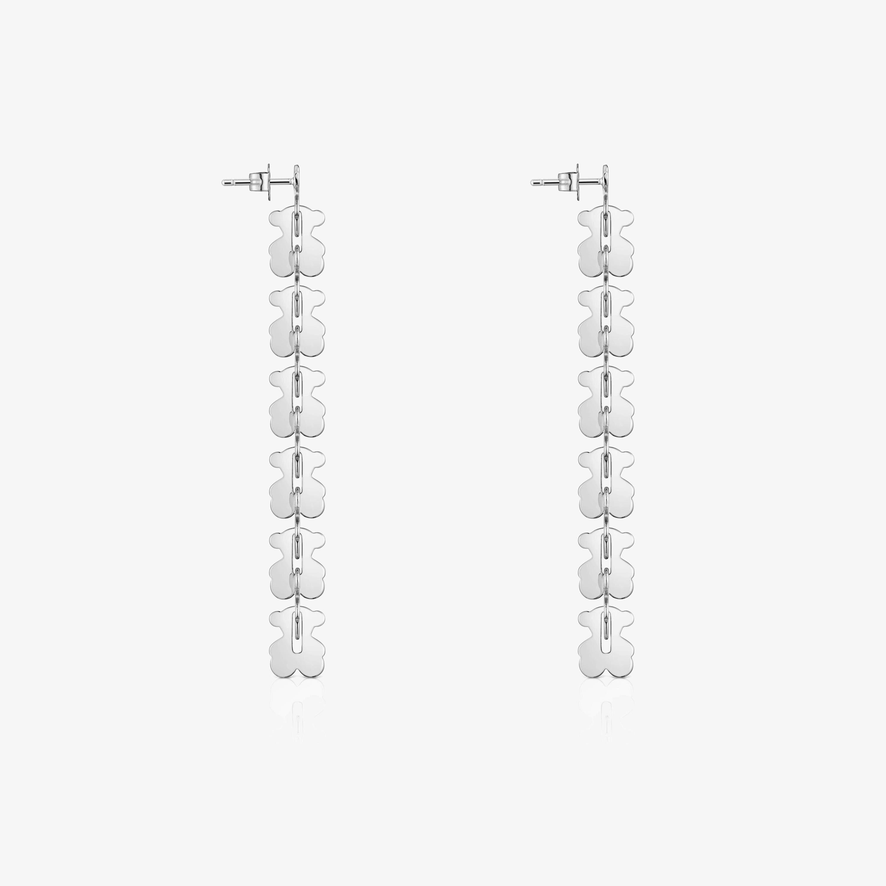 Long steel Earrings with bear motifs TOUS Carrusel