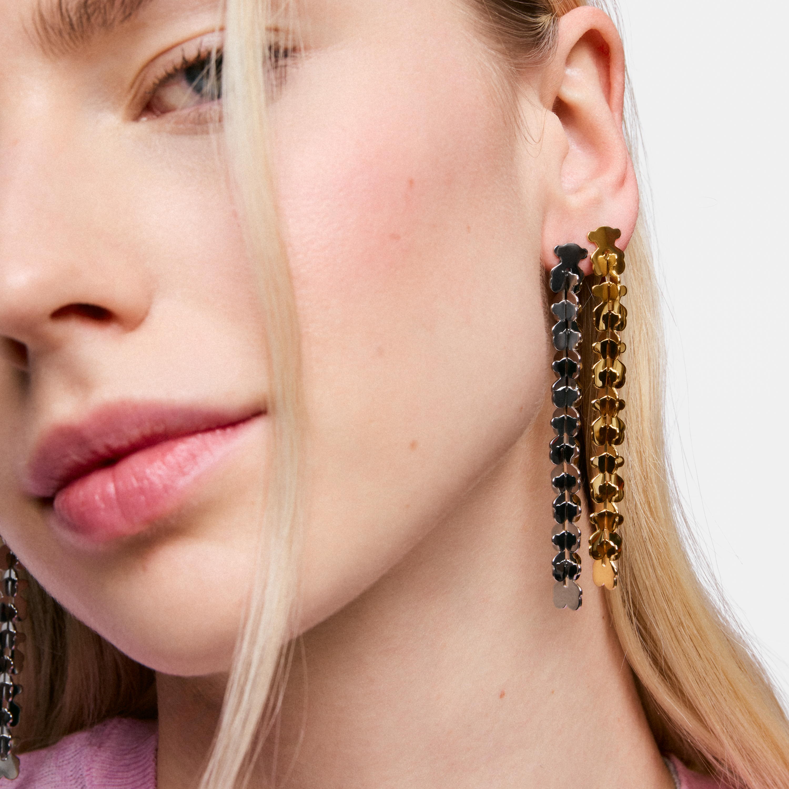 Long steel Earrings with bear motifs TOUS Carrusel