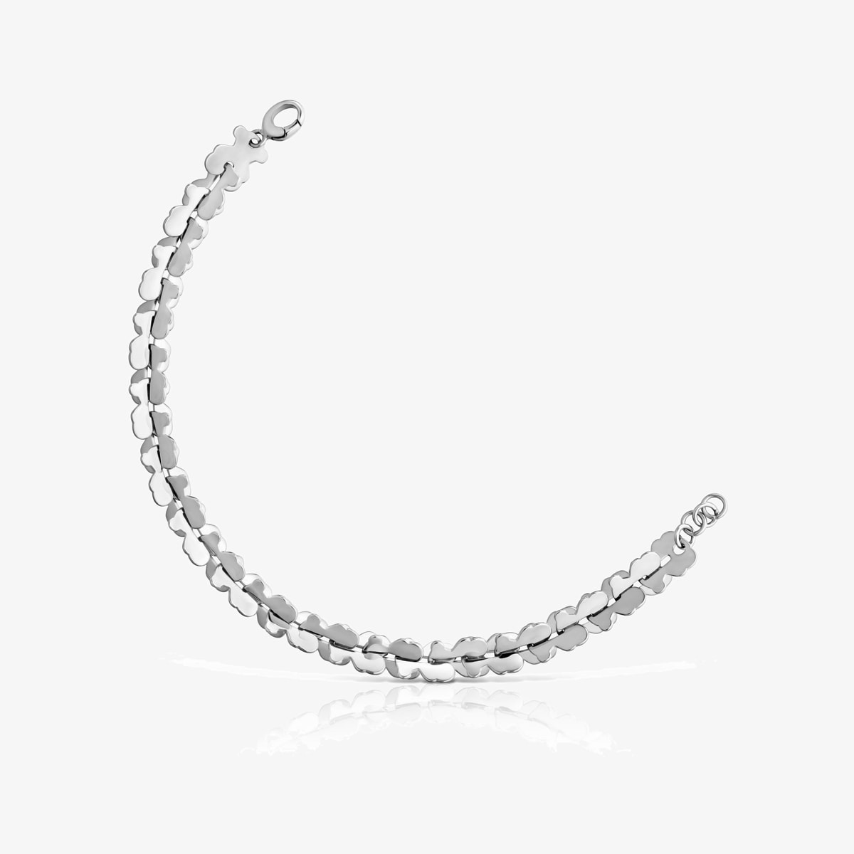 Tous - Pulsera Cadena De Acero Con Motivos Oso Carrusel - Plateado