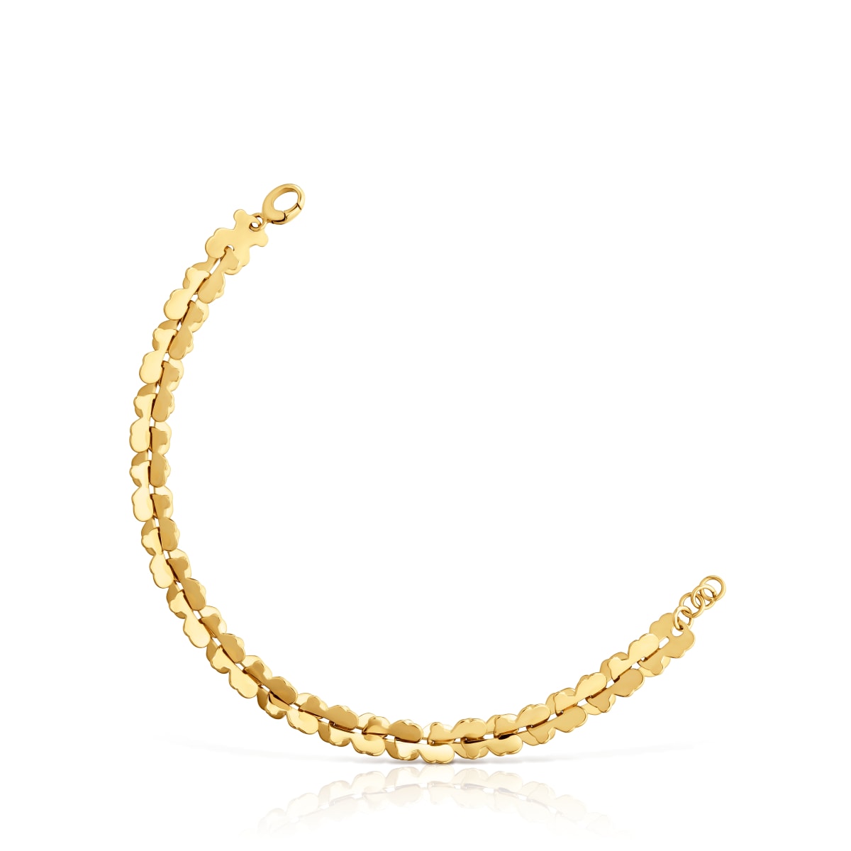 Tous - Pulsera Cadena De Acero En Color Dorado Con Motivos Oso Carrusel - Dorado