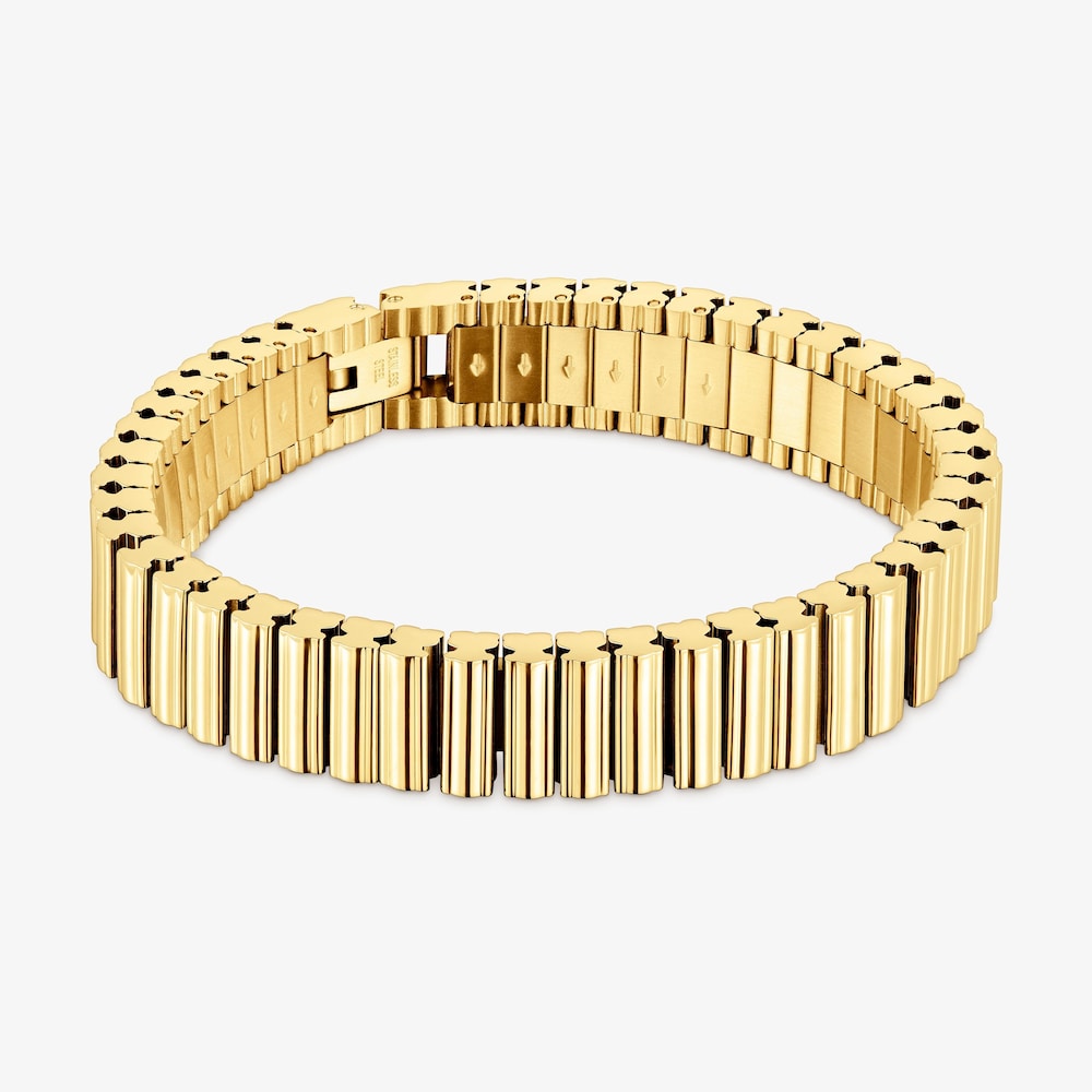 Pulsera de eslabones en acero en color dorado 12 mm TOUS 1950