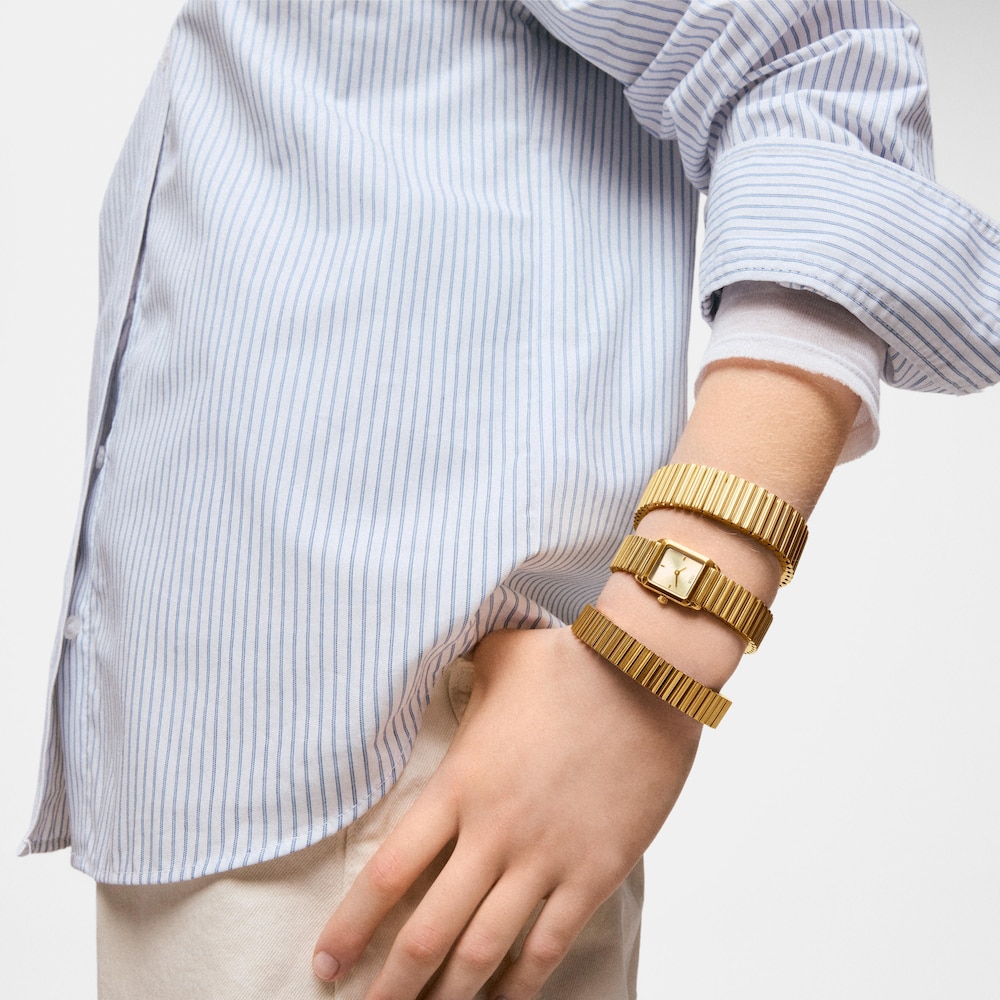 Pulsera de eslabones en acero en color dorado 18 mm TOUS 1950