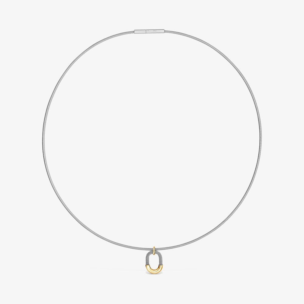 Collar de acero y oro 14 kt TOUS Unlock