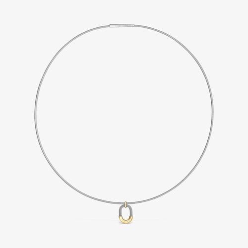 Collar de acero y oro 14 kt TOUS Unlock