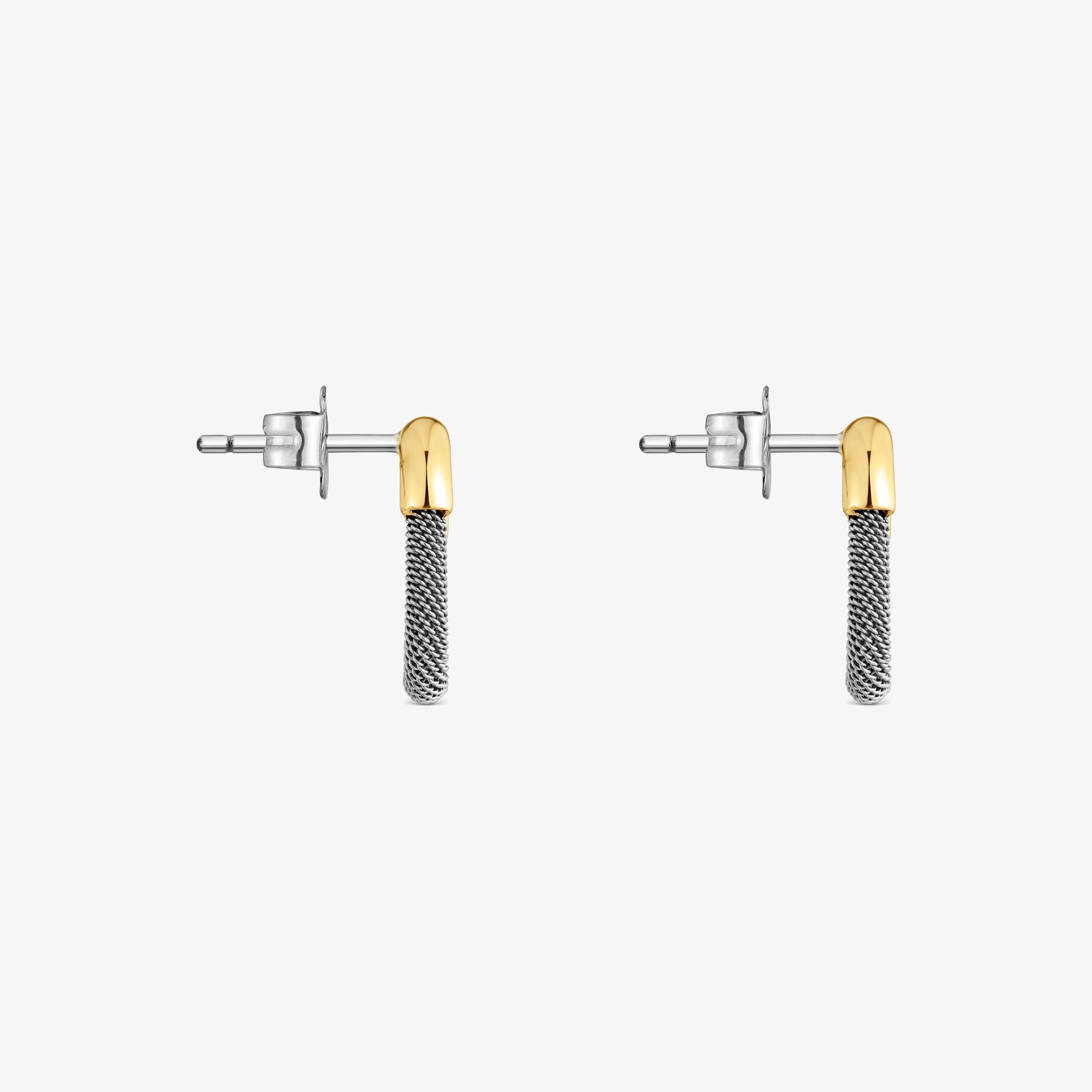 Steel and 14K solid gold Earrings TOUS Unlock