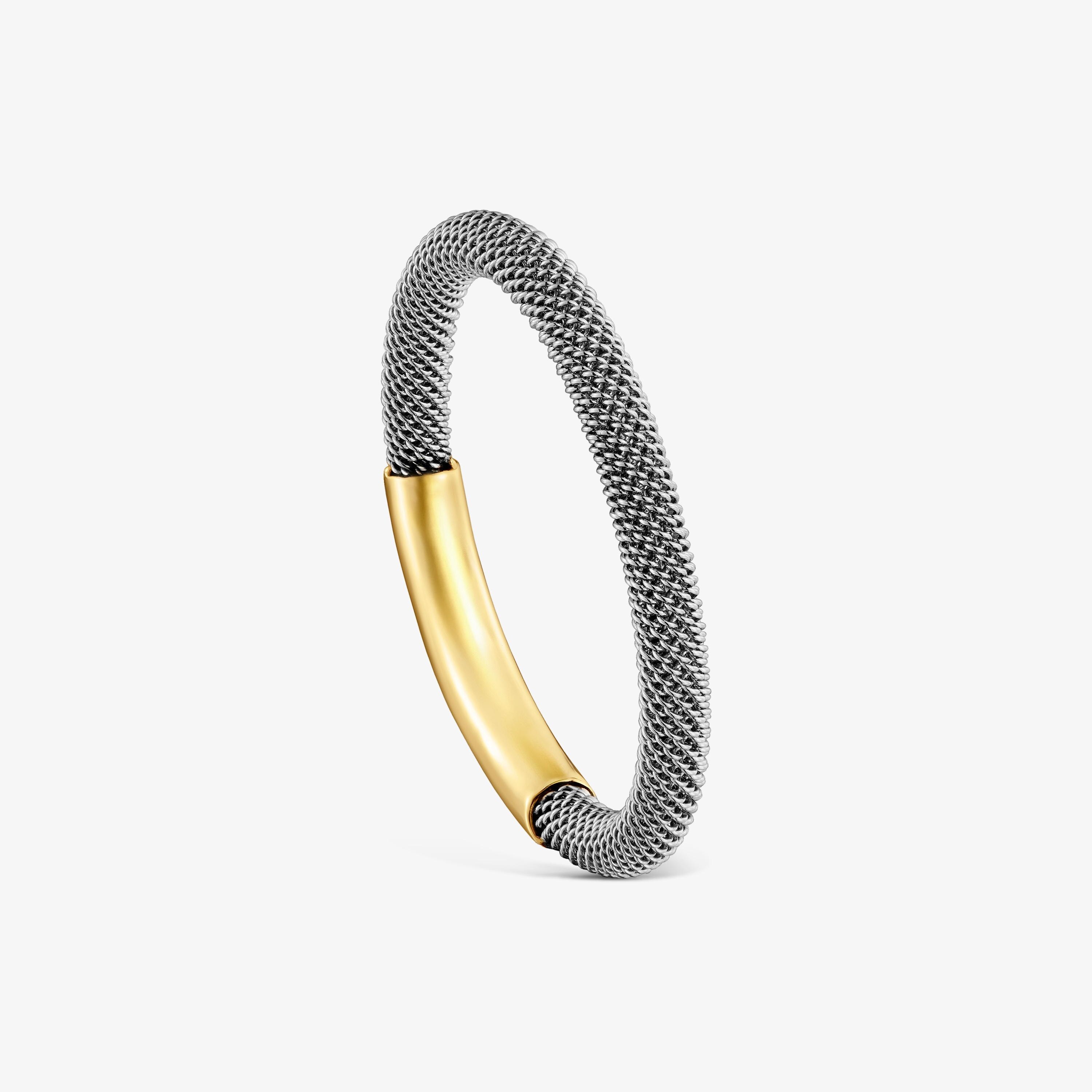 Steel and 14K solid gold Ring TOUS Unlock