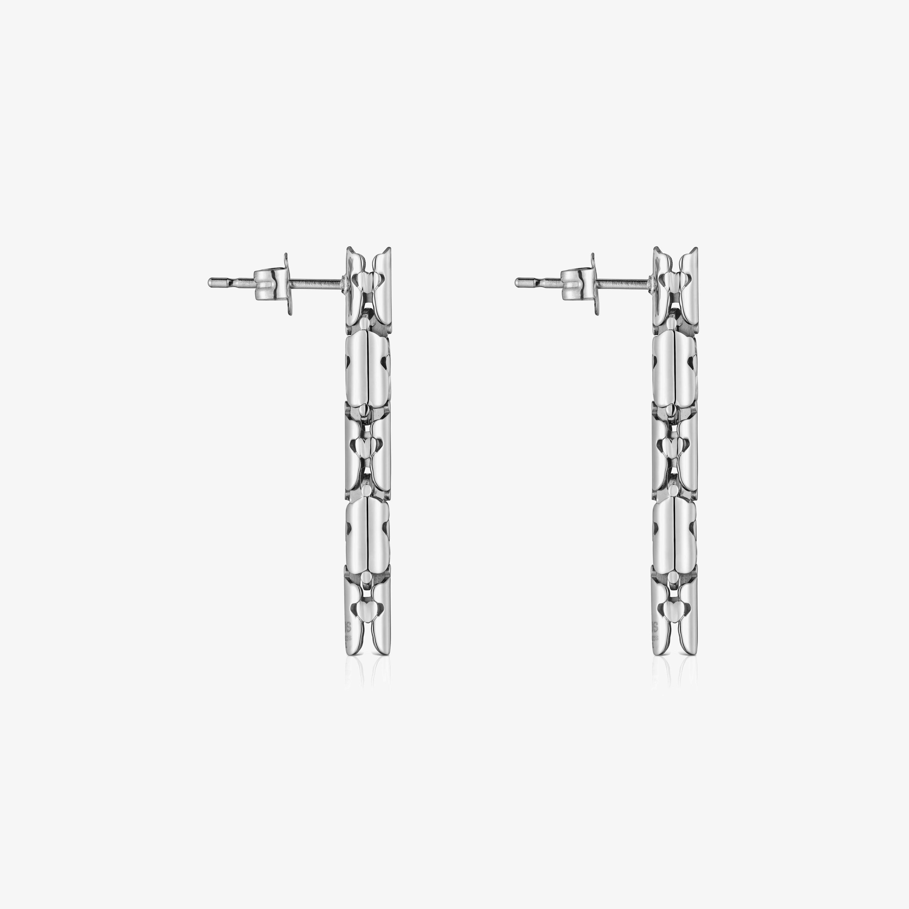 Long articulated steel Earrings TOUS Carrusel