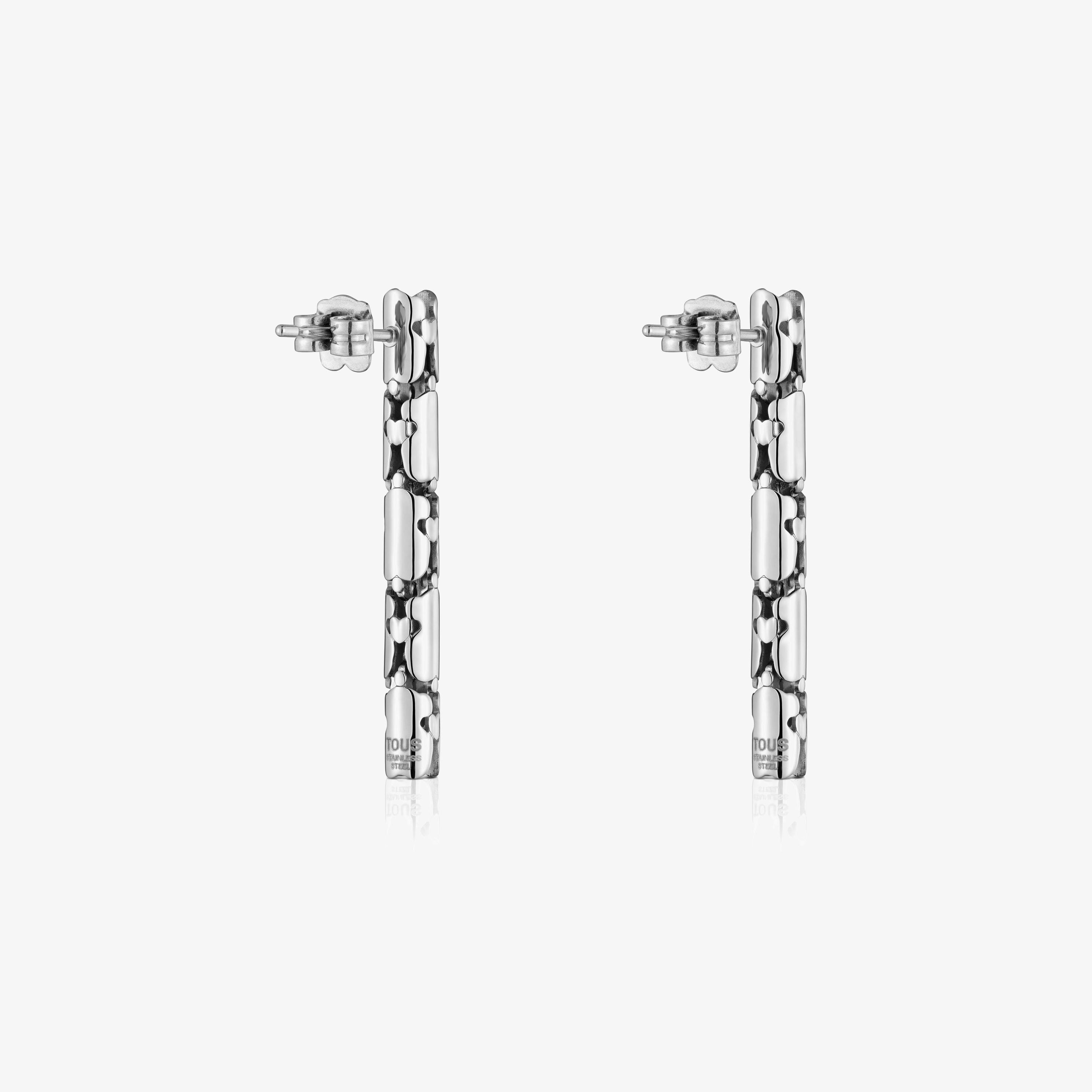 Long articulated steel Earrings TOUS Carrusel