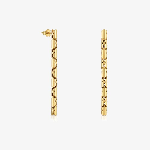 Long gold-colored articulated steel Earrings TOUS Carrusel