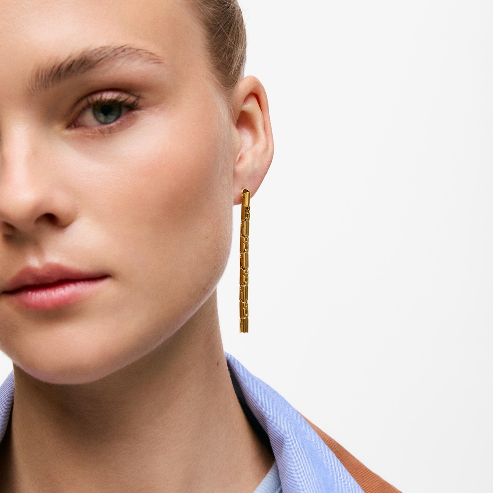 Long gold-colored articulated steel Earrings TOUS Carrusel
