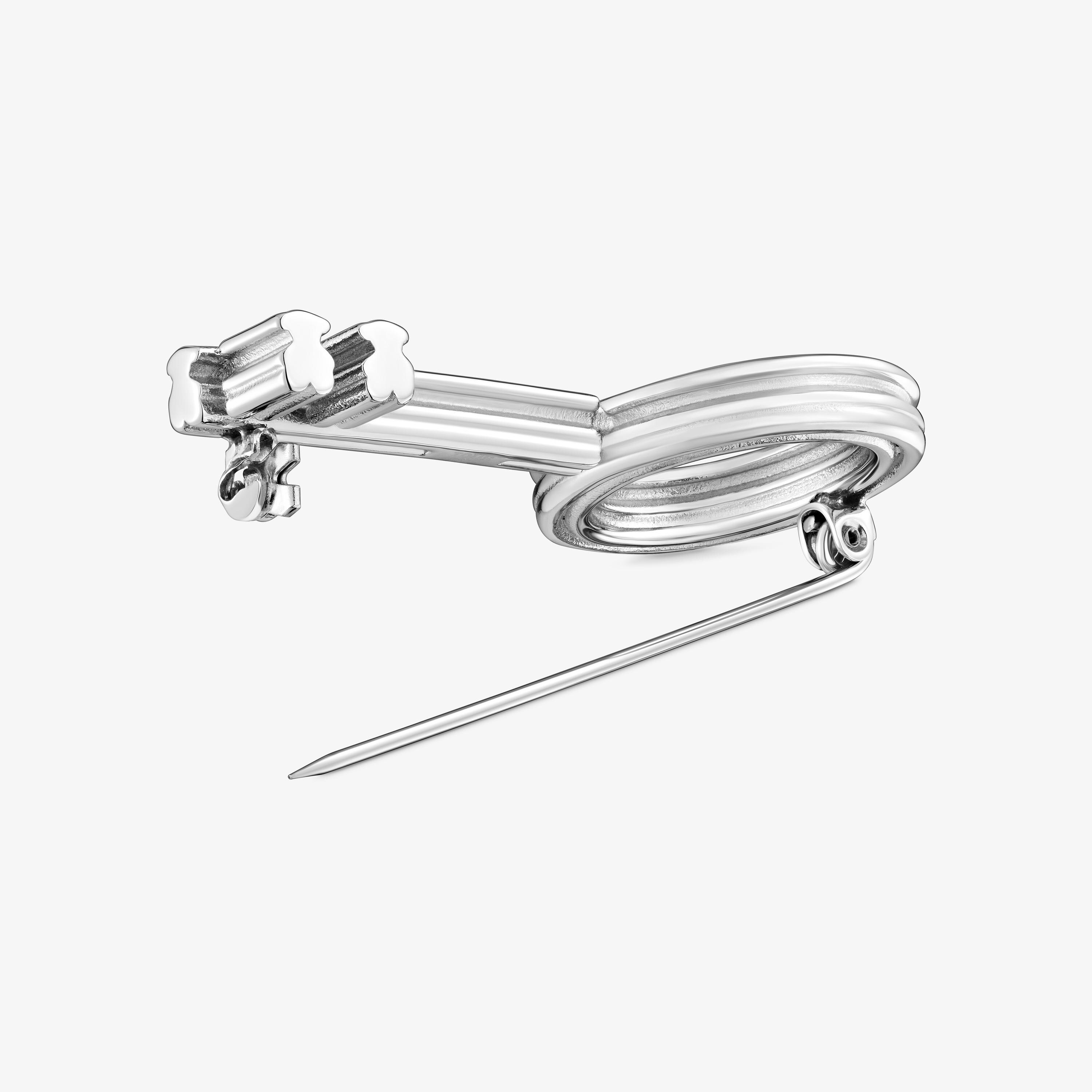 Steel key-motif Brooch TOUS Charming