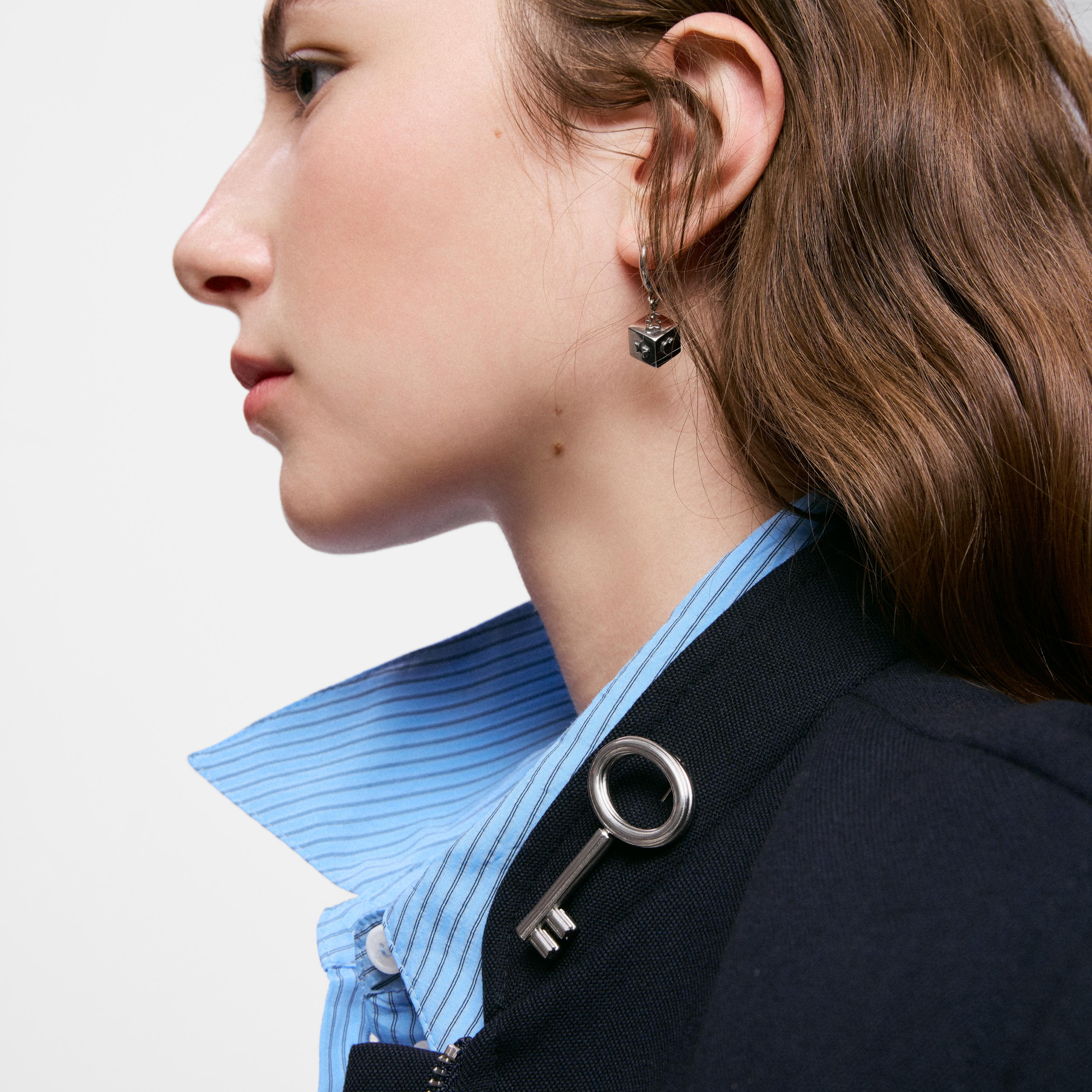 Steel key-motif Brooch TOUS Charming