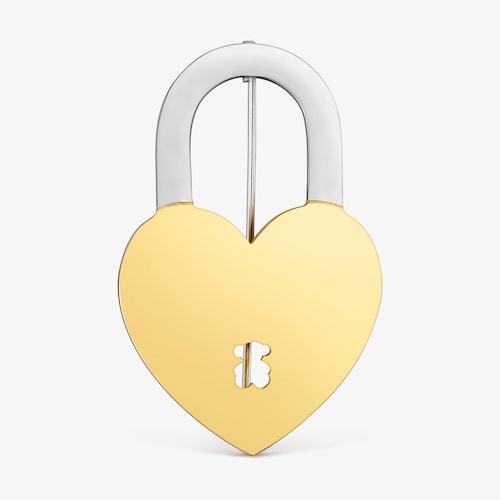 Two-tone steel heart-motif Brooch TOUS Charming