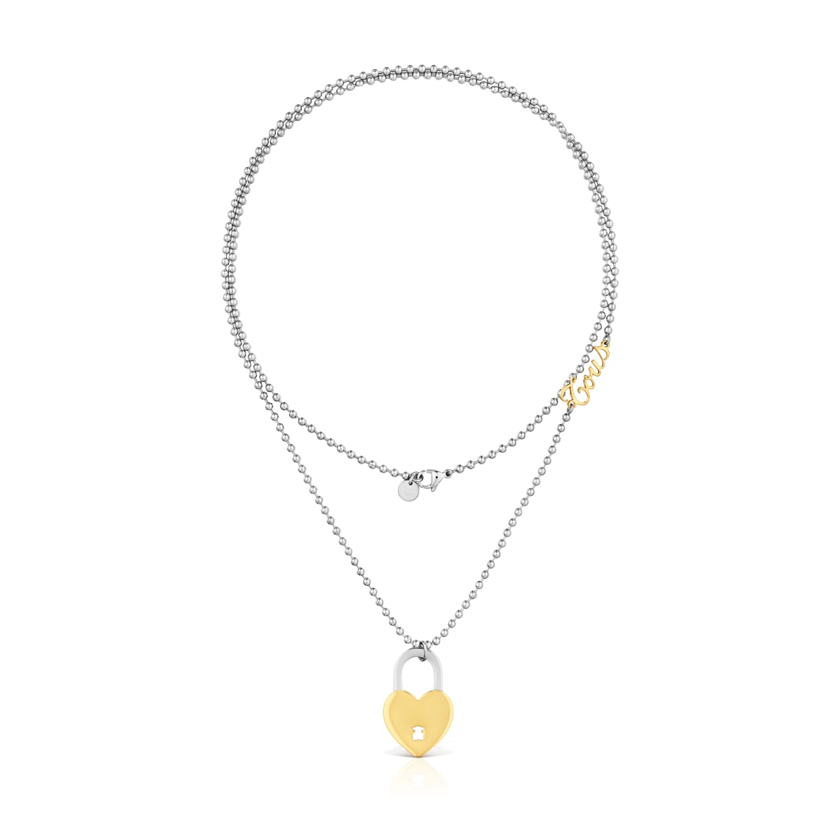 Tous - Collar Largo De Acero Bicolor Y Motivo Corazón Tous Charming - Bicolor