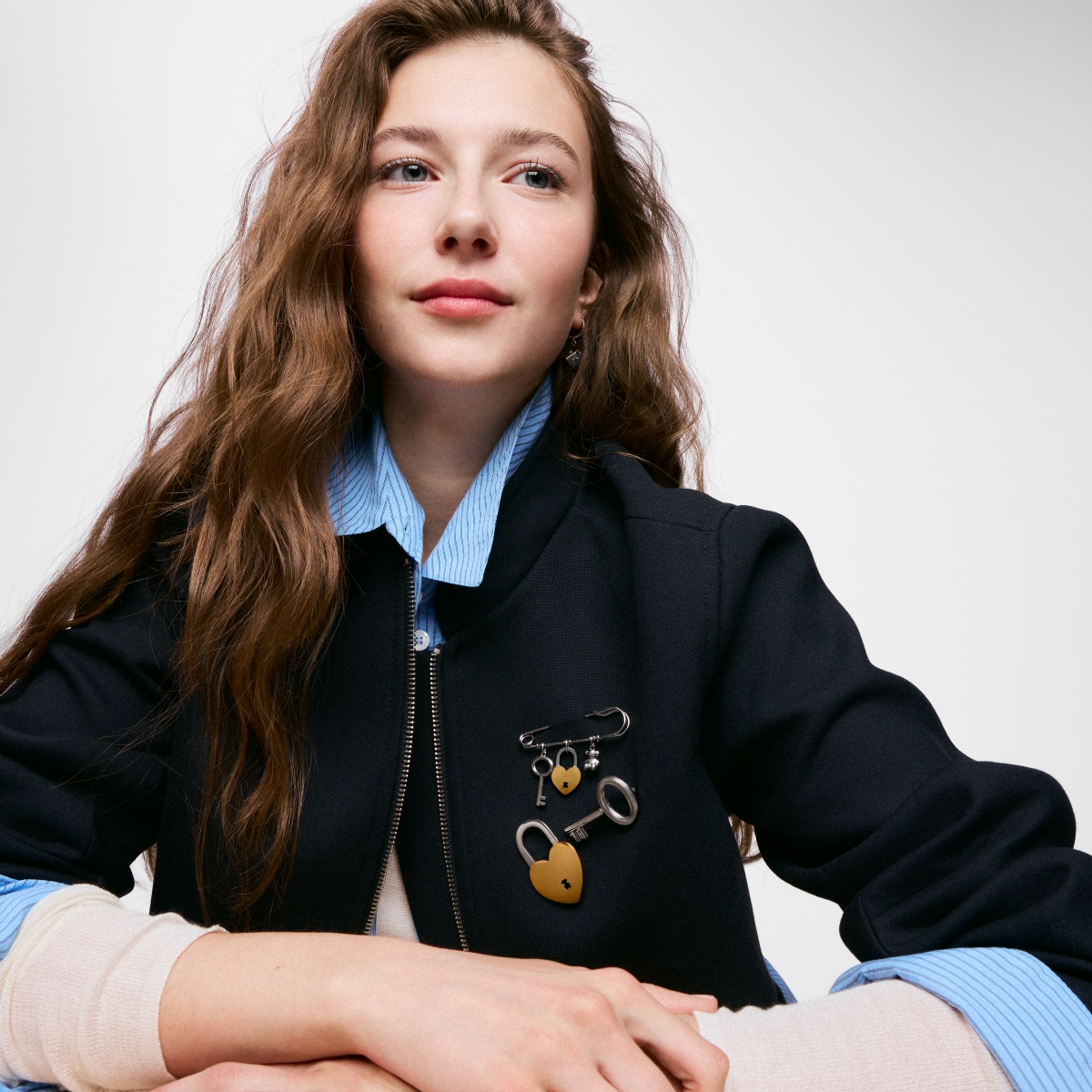 Tous - Broche De Acero Bicolor Y Motivos Colgantes Tous Charming - Bicolor