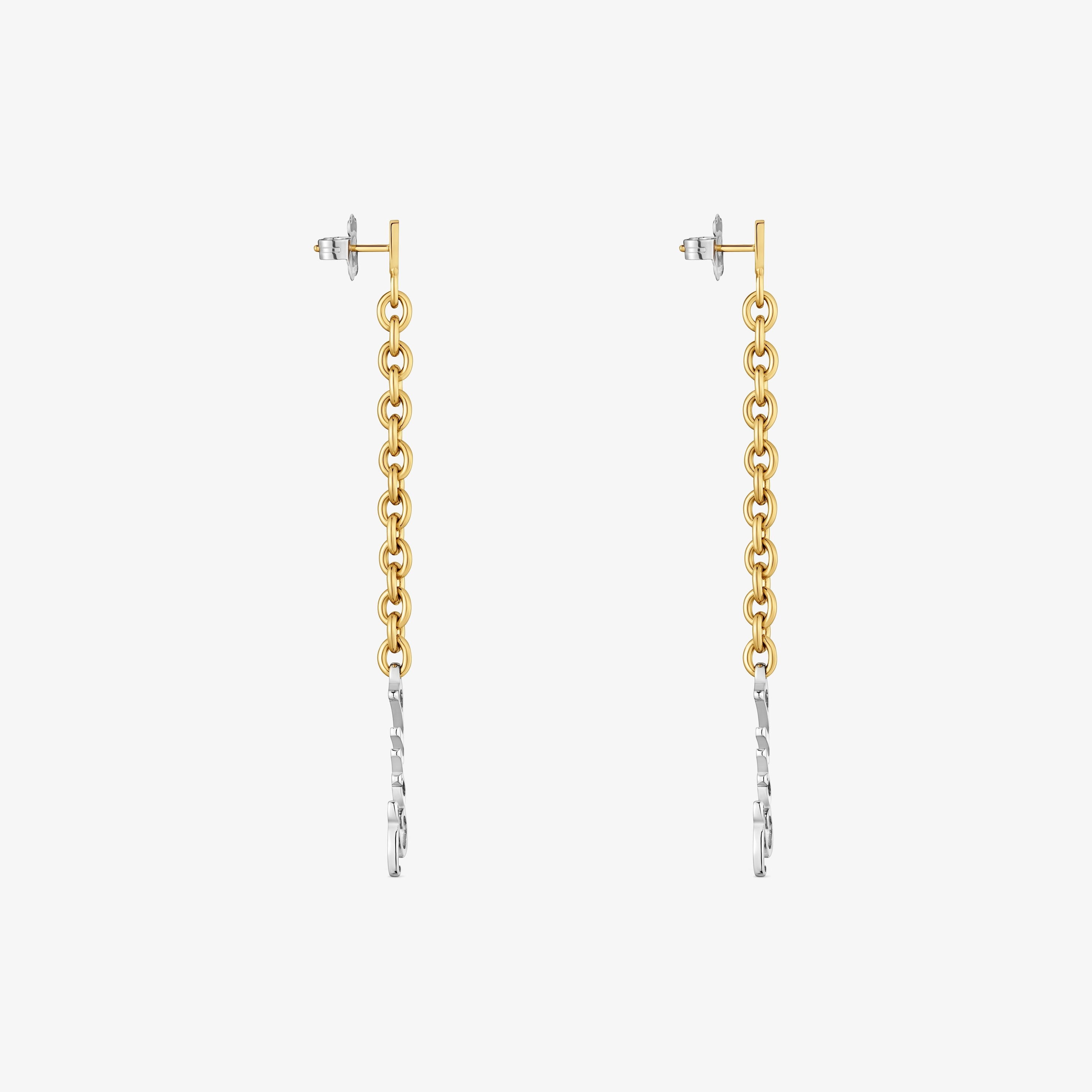 Long two-tone steel Earrings TOUS Charming