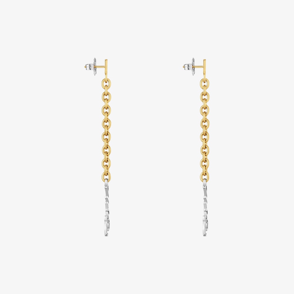 Aros largos de acero bicolor TOUS Charming