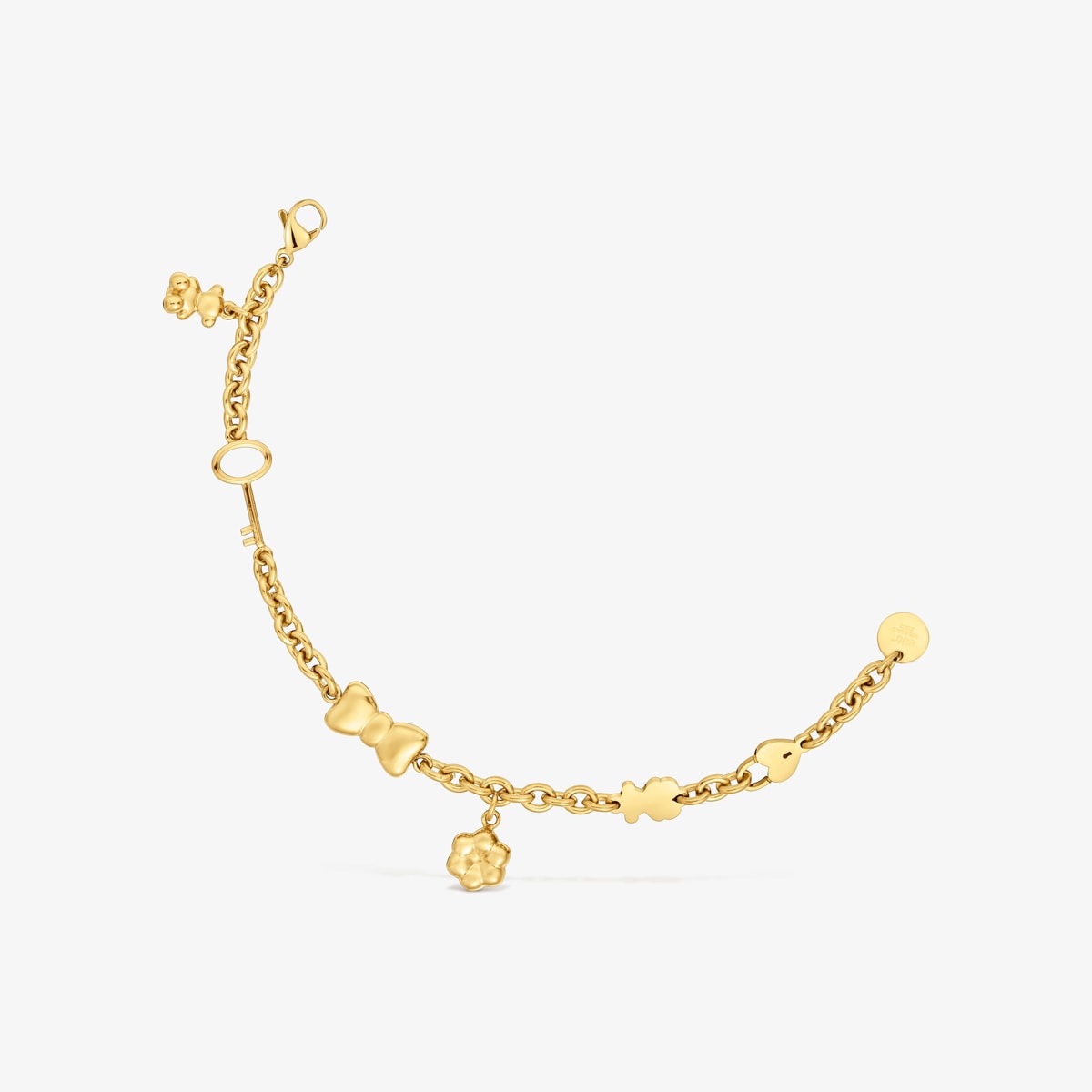 Tous - Pulsera Cadena De Acero Dorado Y Motivos Tous Charming - Dorado