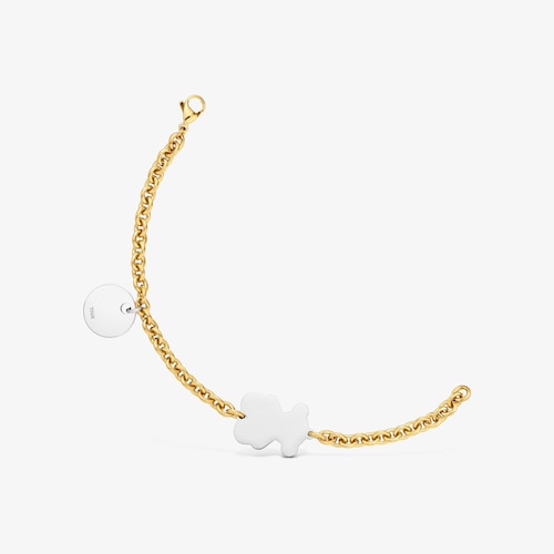 Two-tone steel Chain bracelet with bear charm TOUS Charming