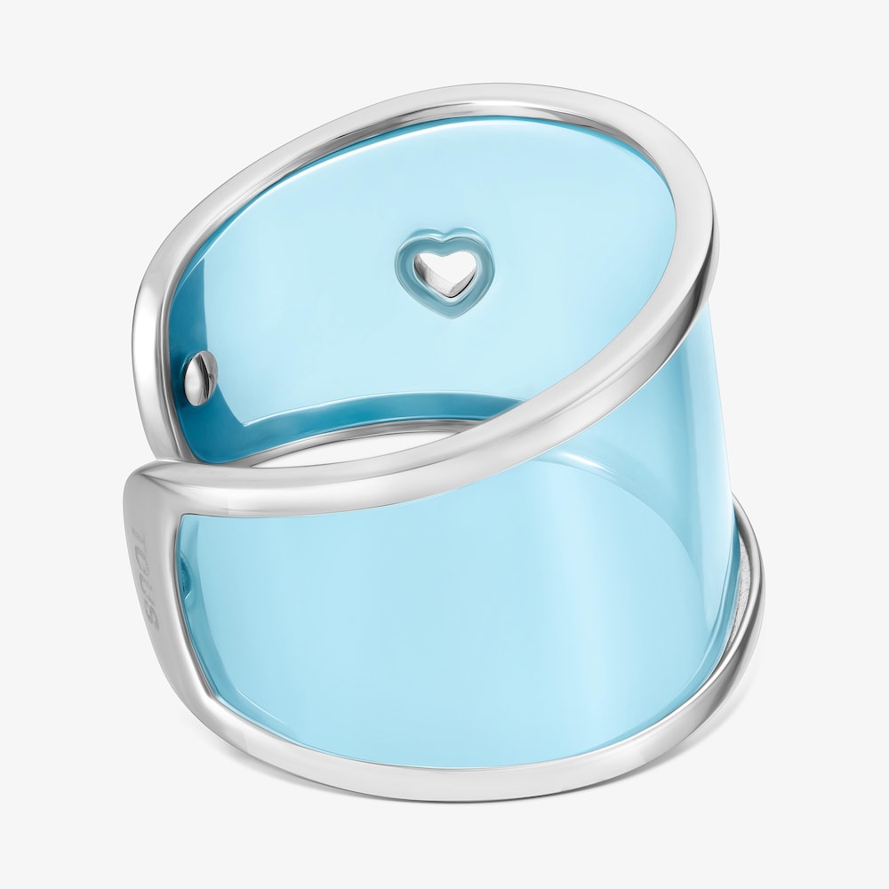 Pulsera esclava de acero y resina azul Galaxy