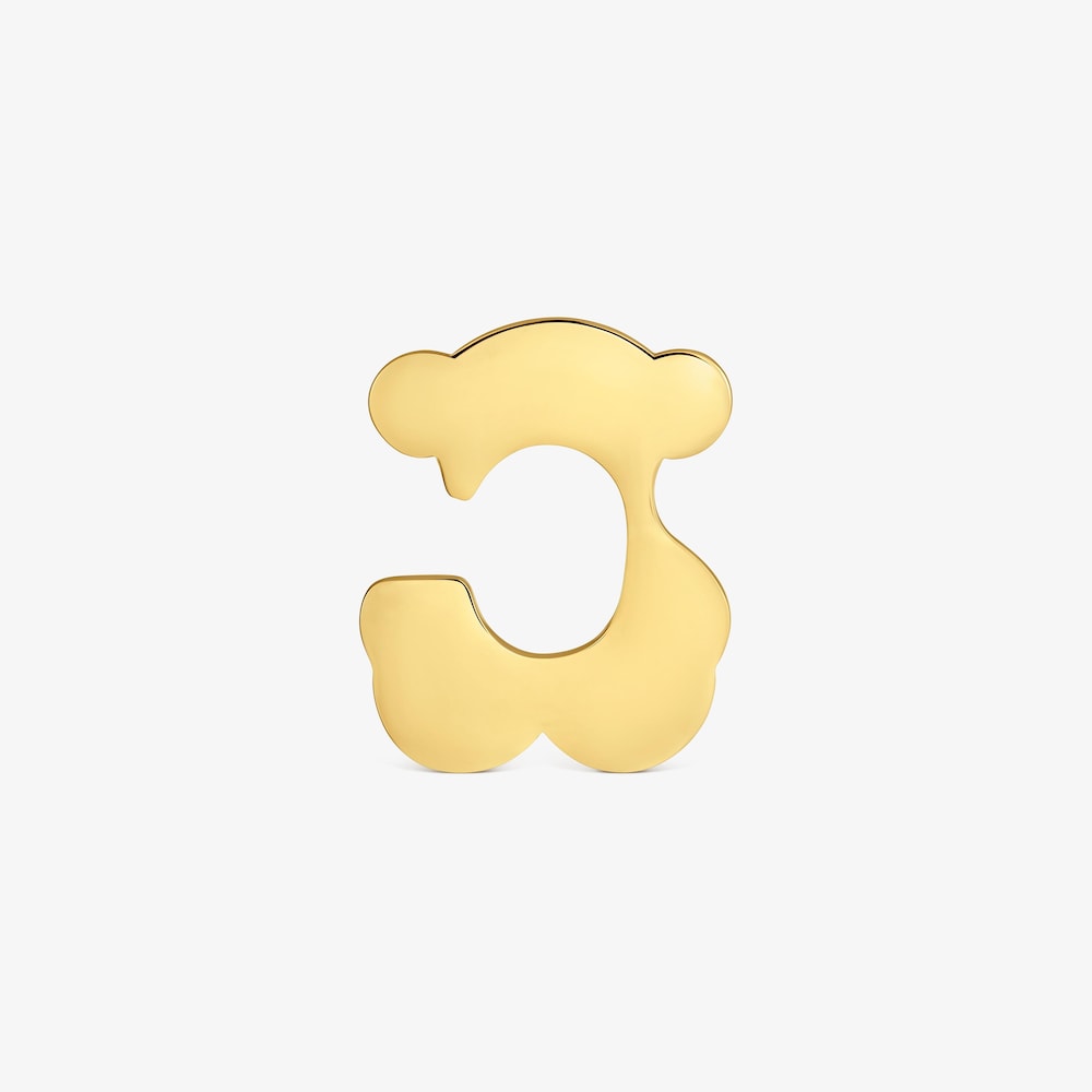 Earcuff oso de acero dorado Galaxy