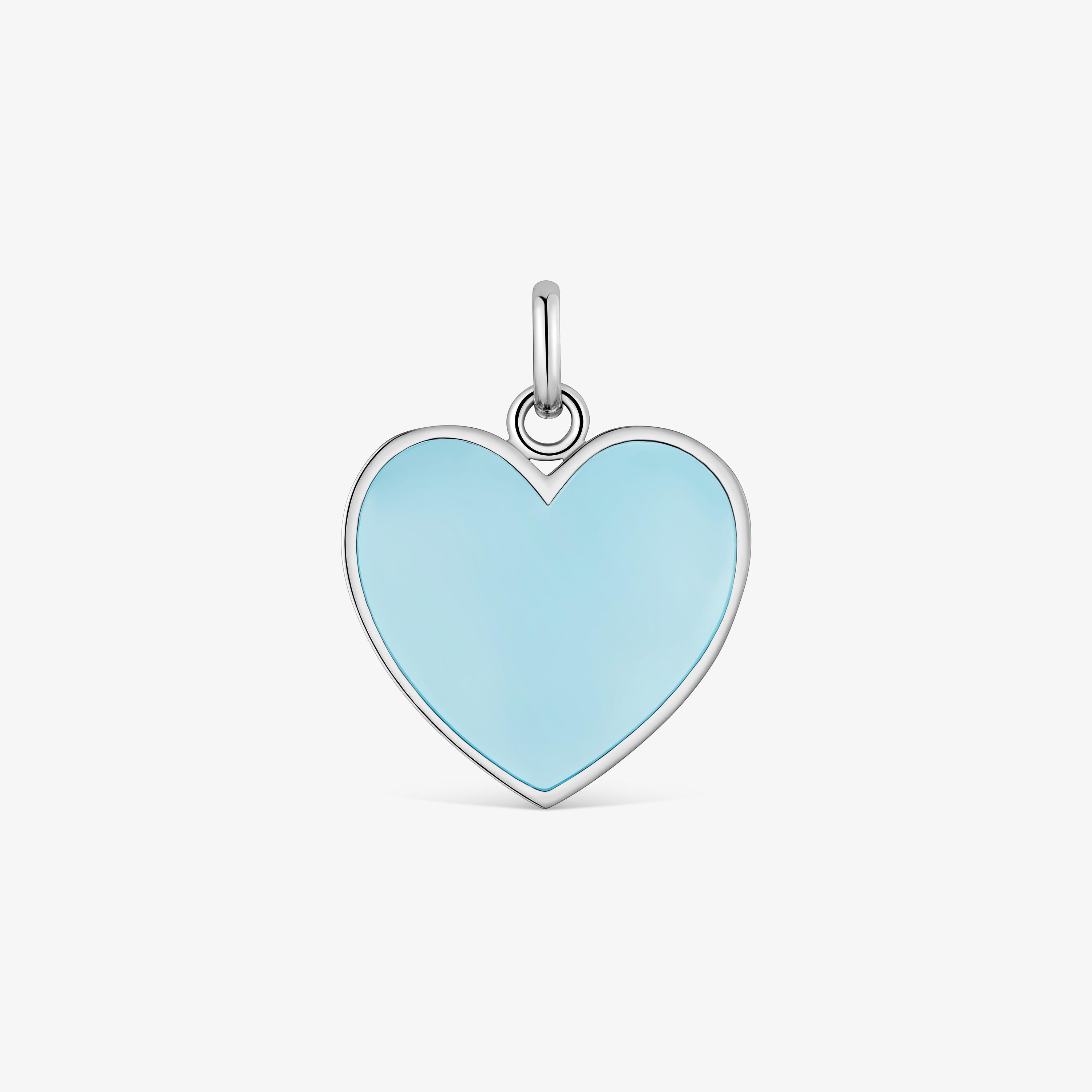 Steel and blue resin heart Pendant TOUS Galaxy