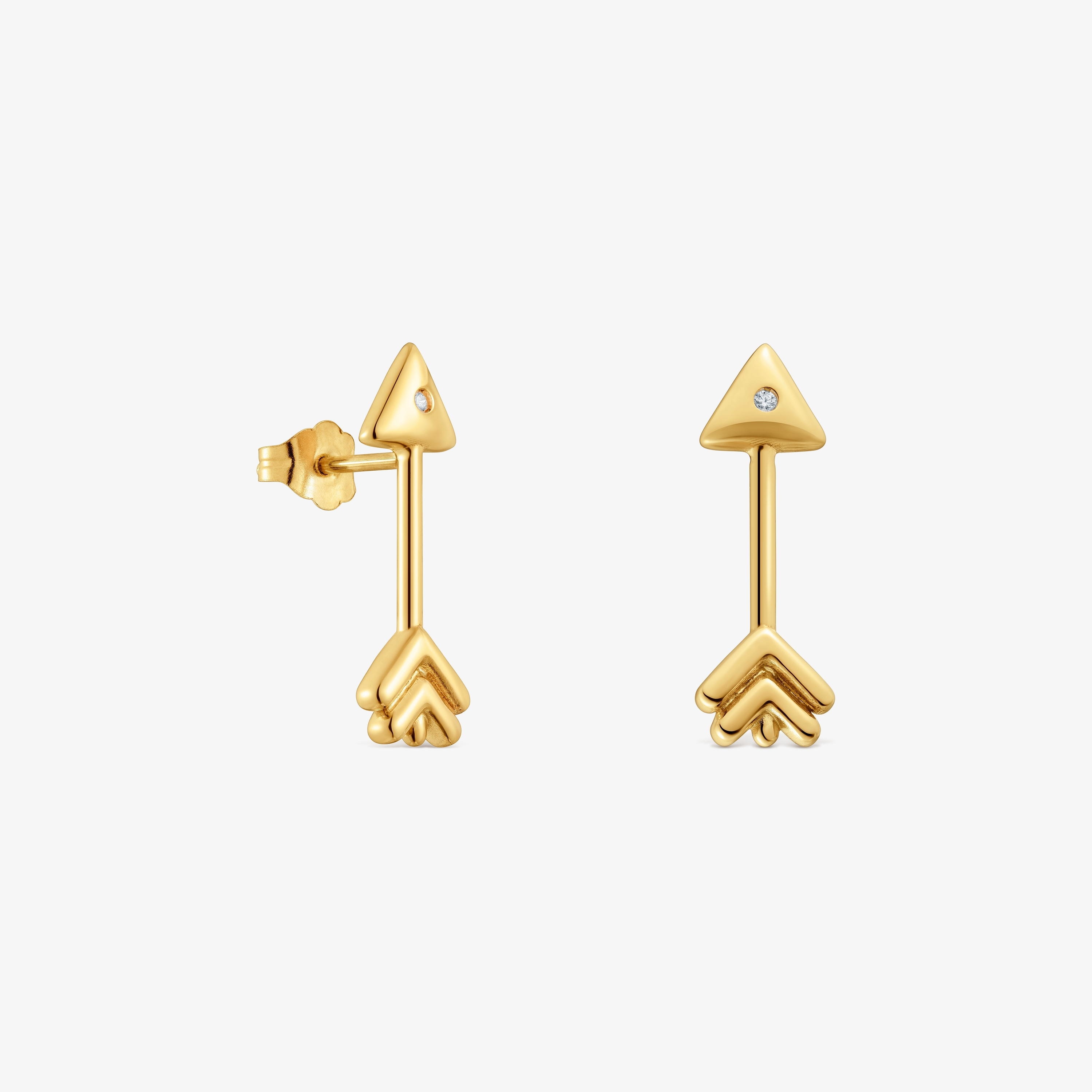 9kt gold Earrings with diamonds TOUS Flechazo