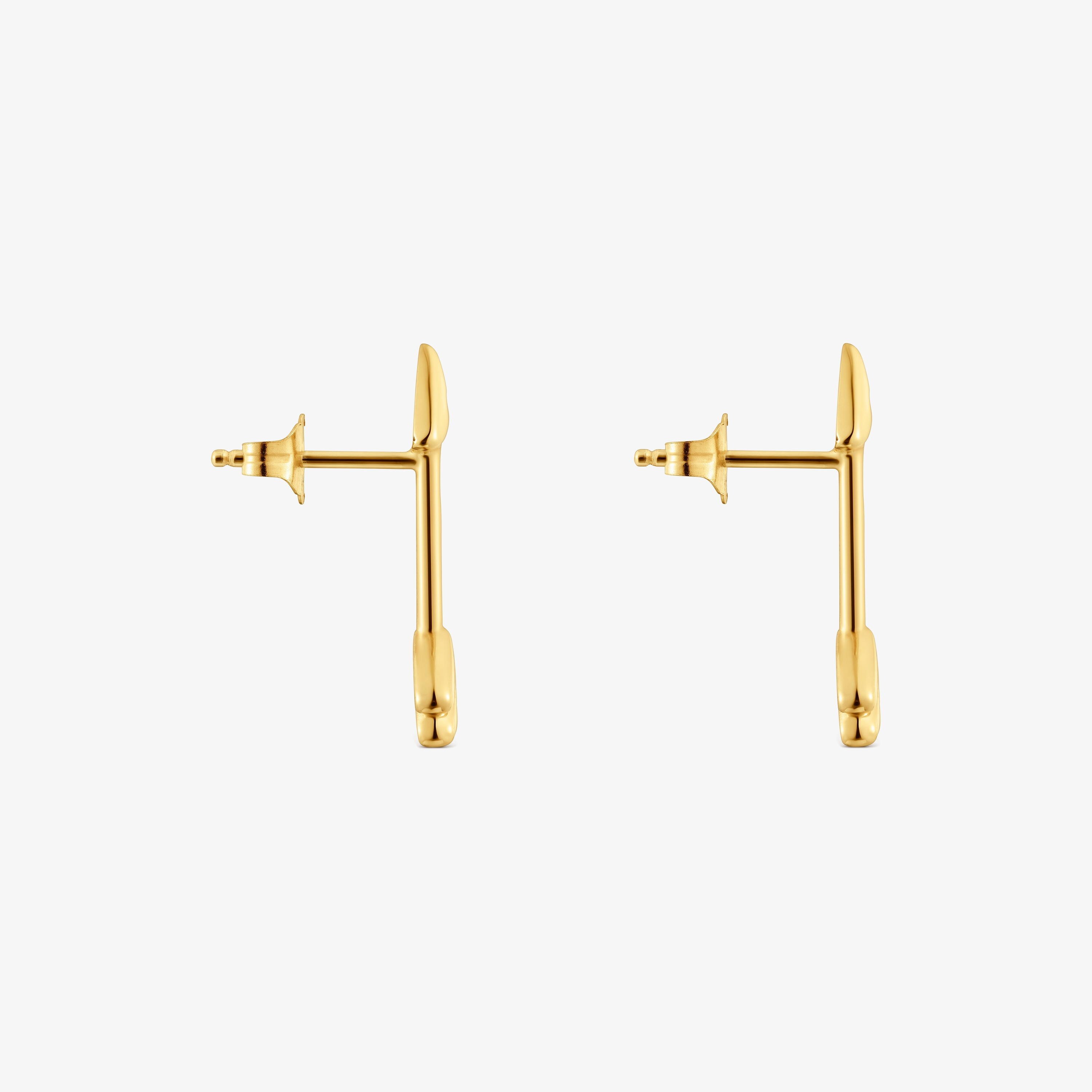 9kt gold Earrings with diamonds TOUS Flechazo